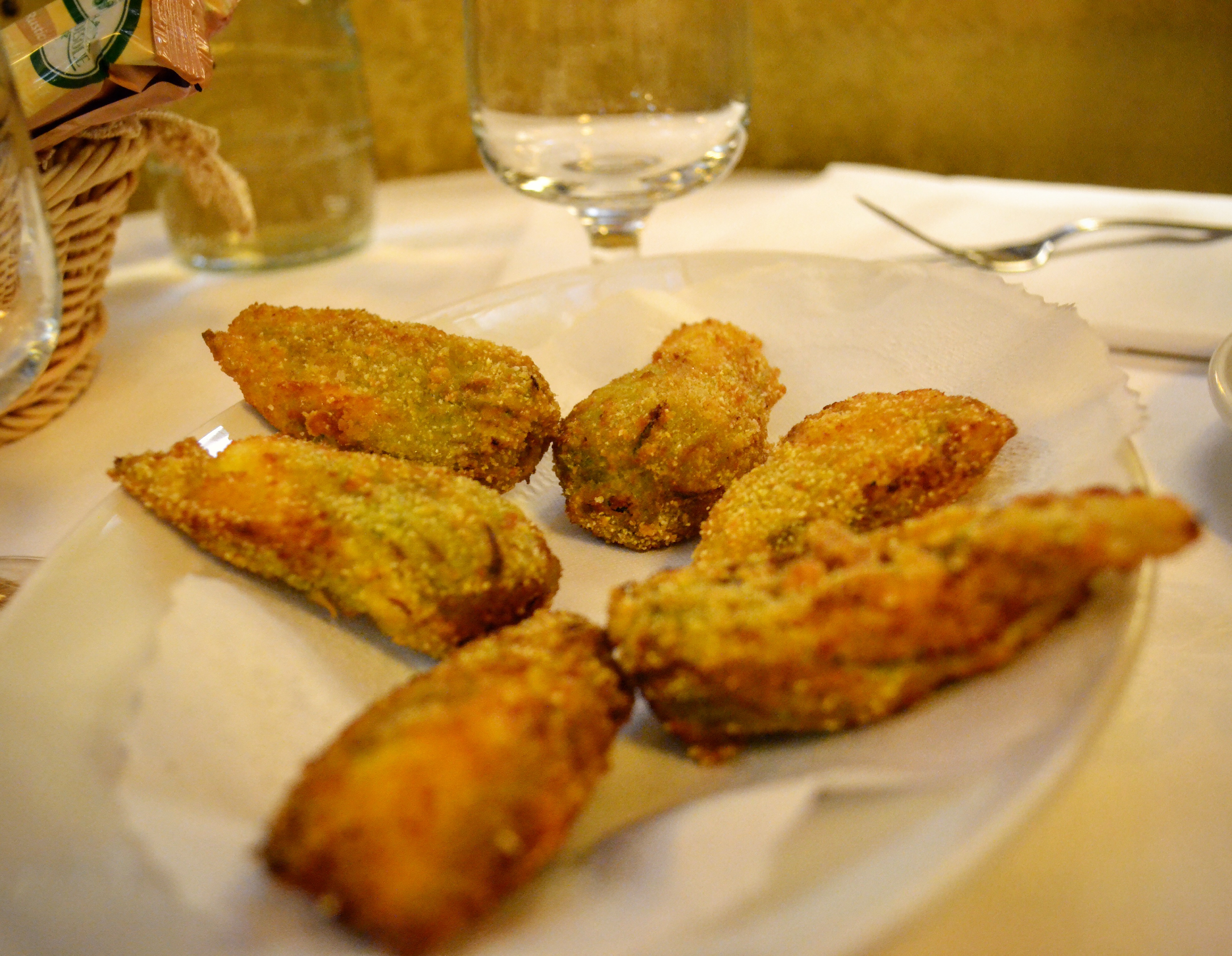 Fiori di zucca fritti Trattoria Il Mandolino Ferrara