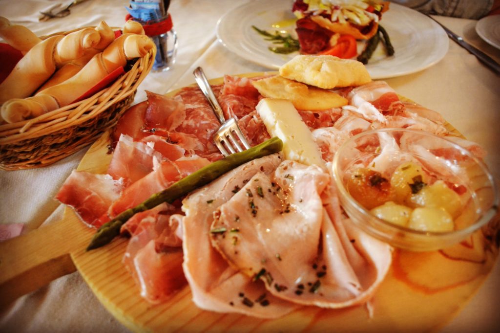 Salumi con pinzini Ristorante Al Castello Mesola