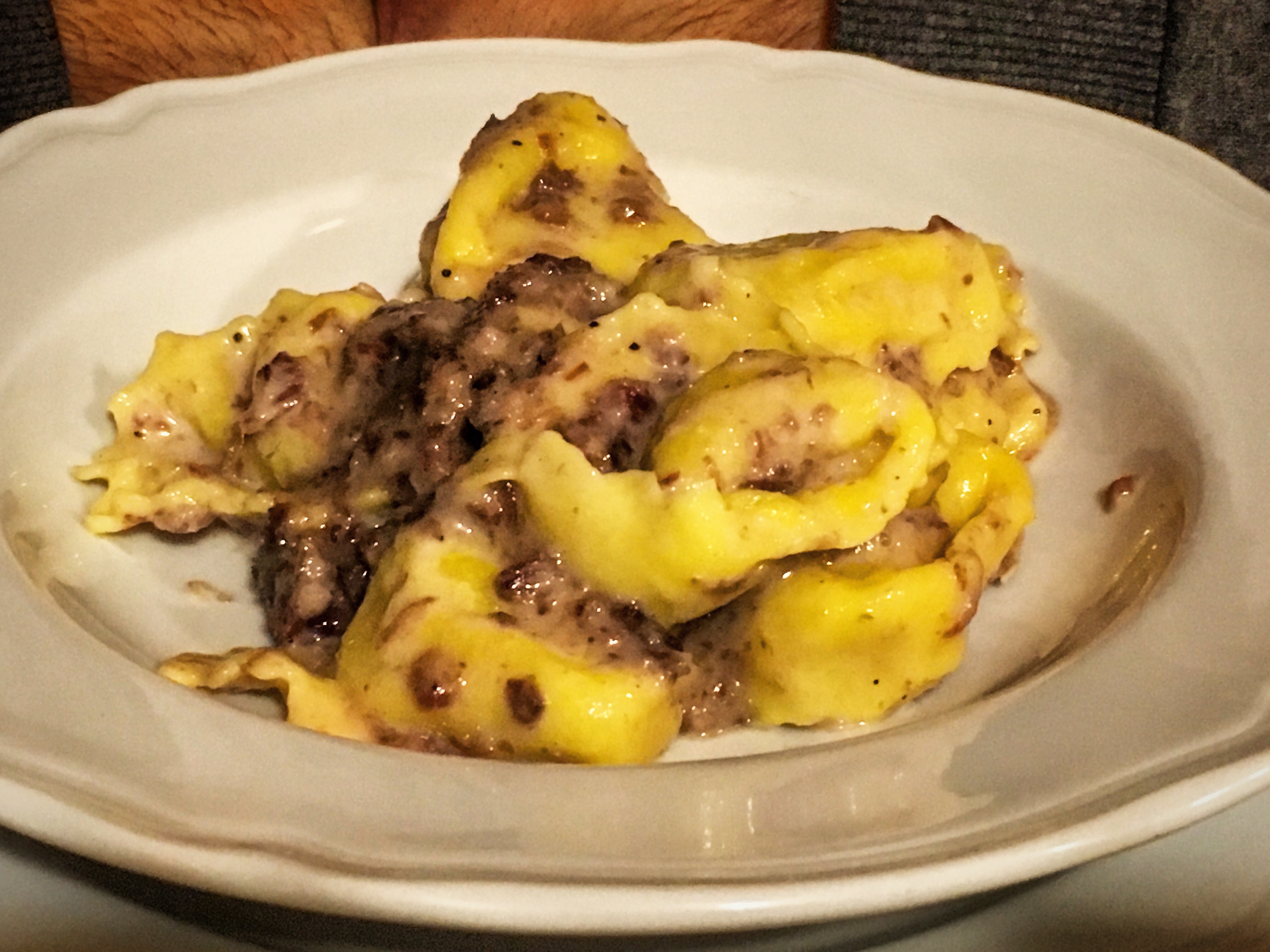 Agriturismo La Bozzola Ferrara cappellacci di patate con salamina da sugo e gorgonzola