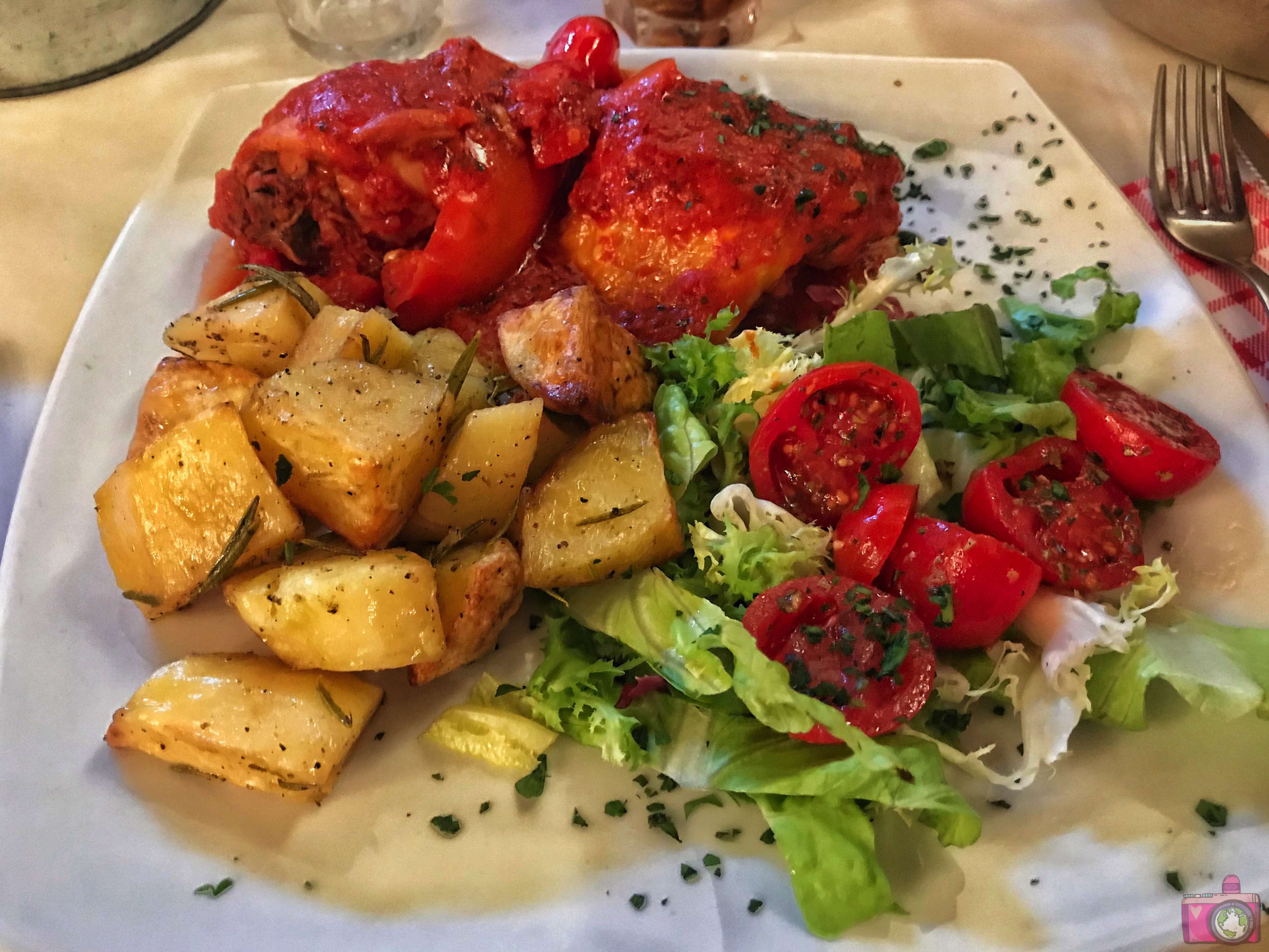 Nannarella Pollo alla Romana con peperoni e Patate al forno