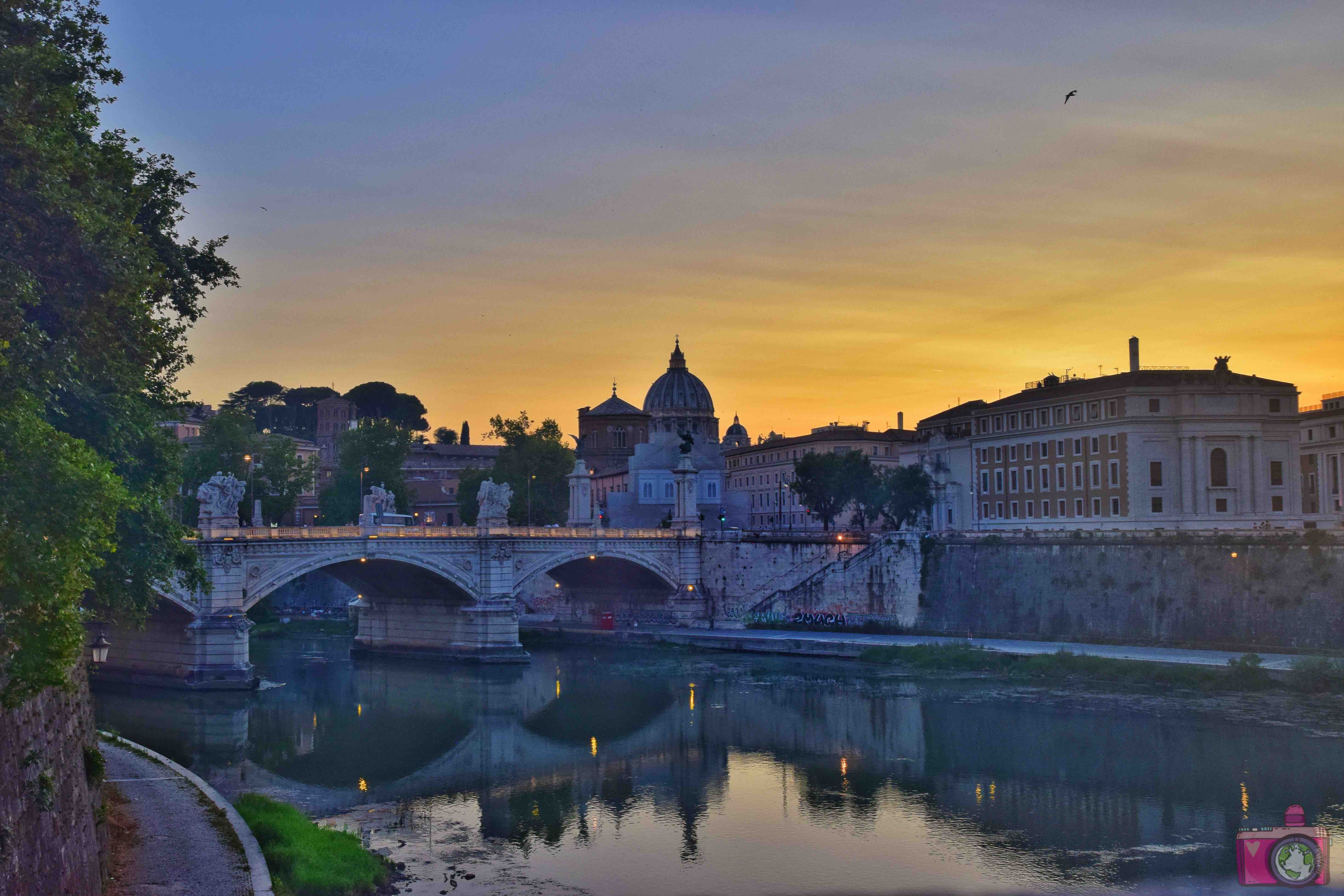 Cosa vedere a Roma Castel Sant'Angelo al tramonto