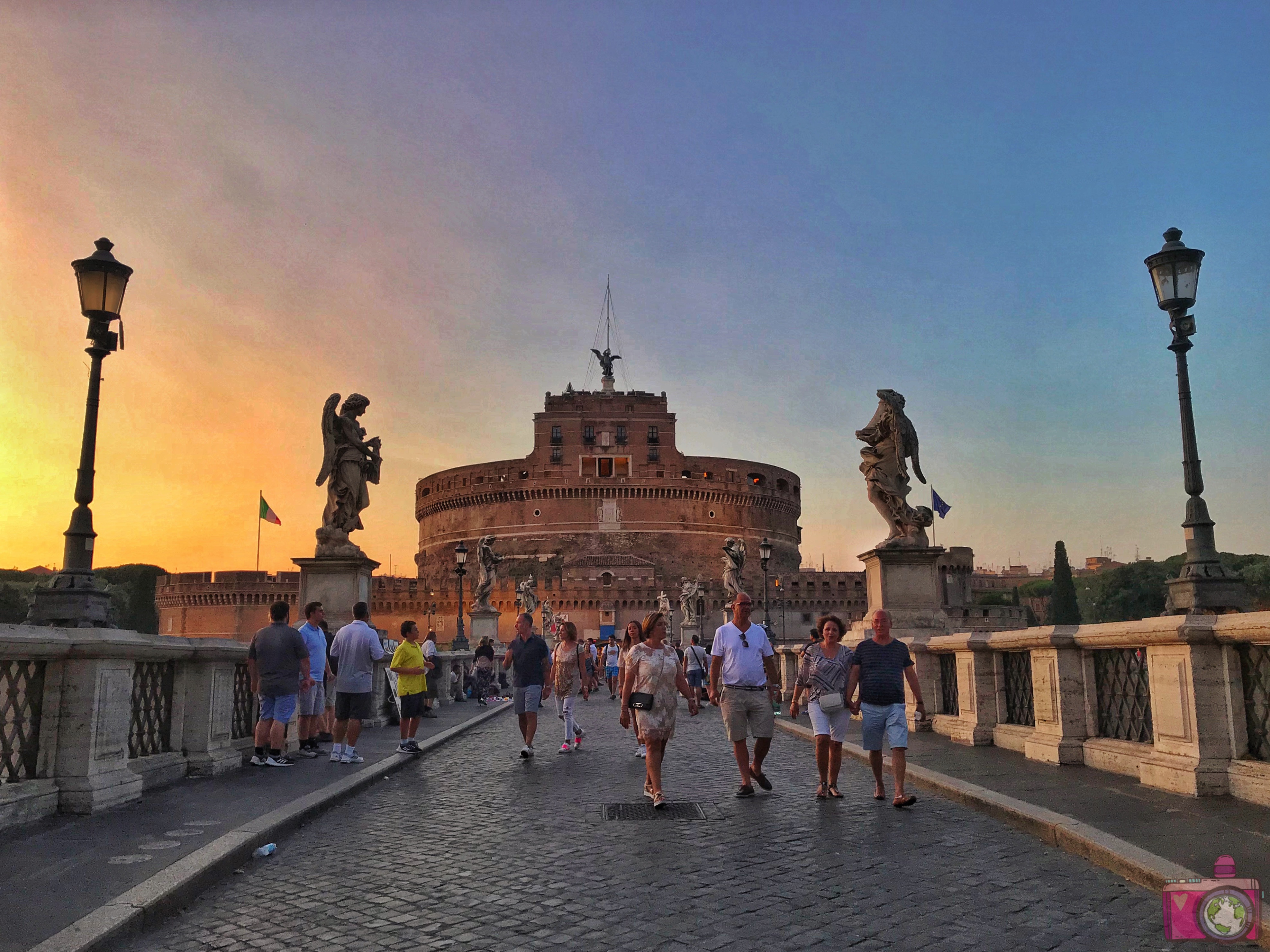Cosa vedere a Roma Castel Sant'Angelo al tramonto