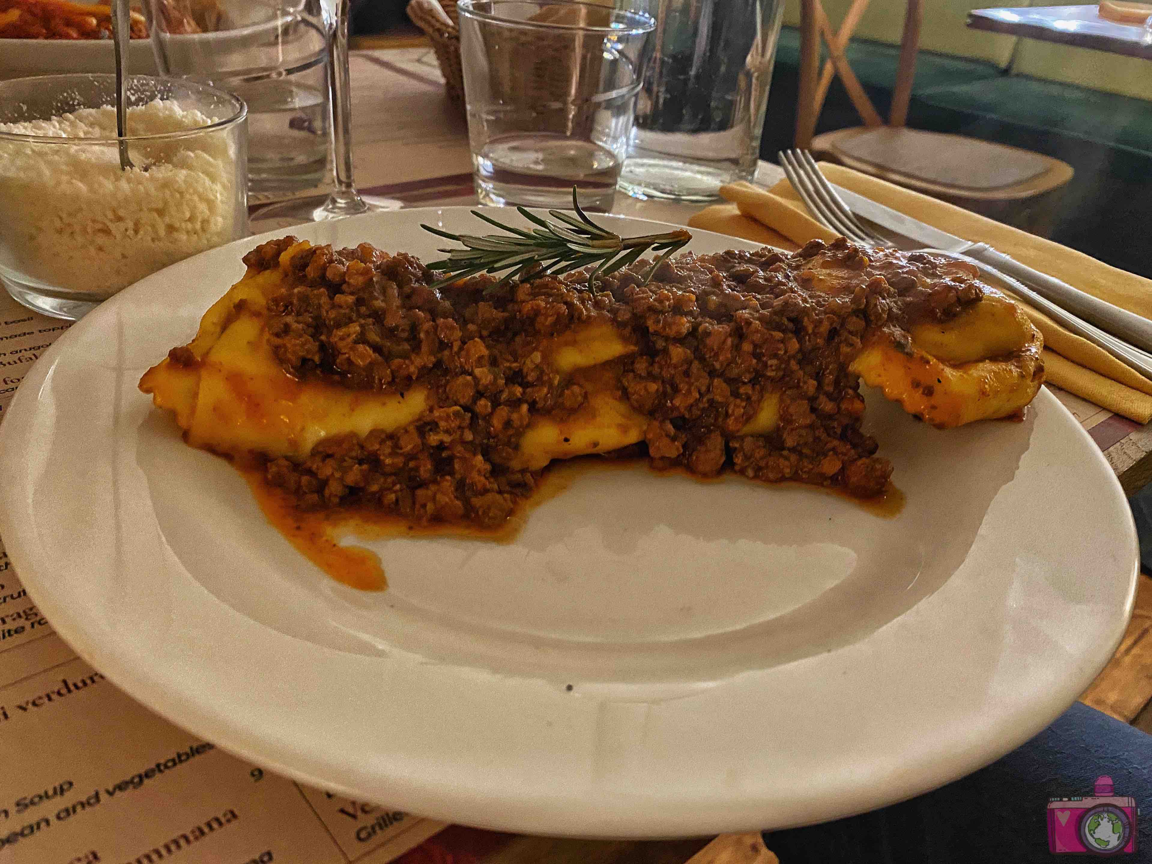 Osteria Antica Casa Torre tortelli di patate al ragu di chianina