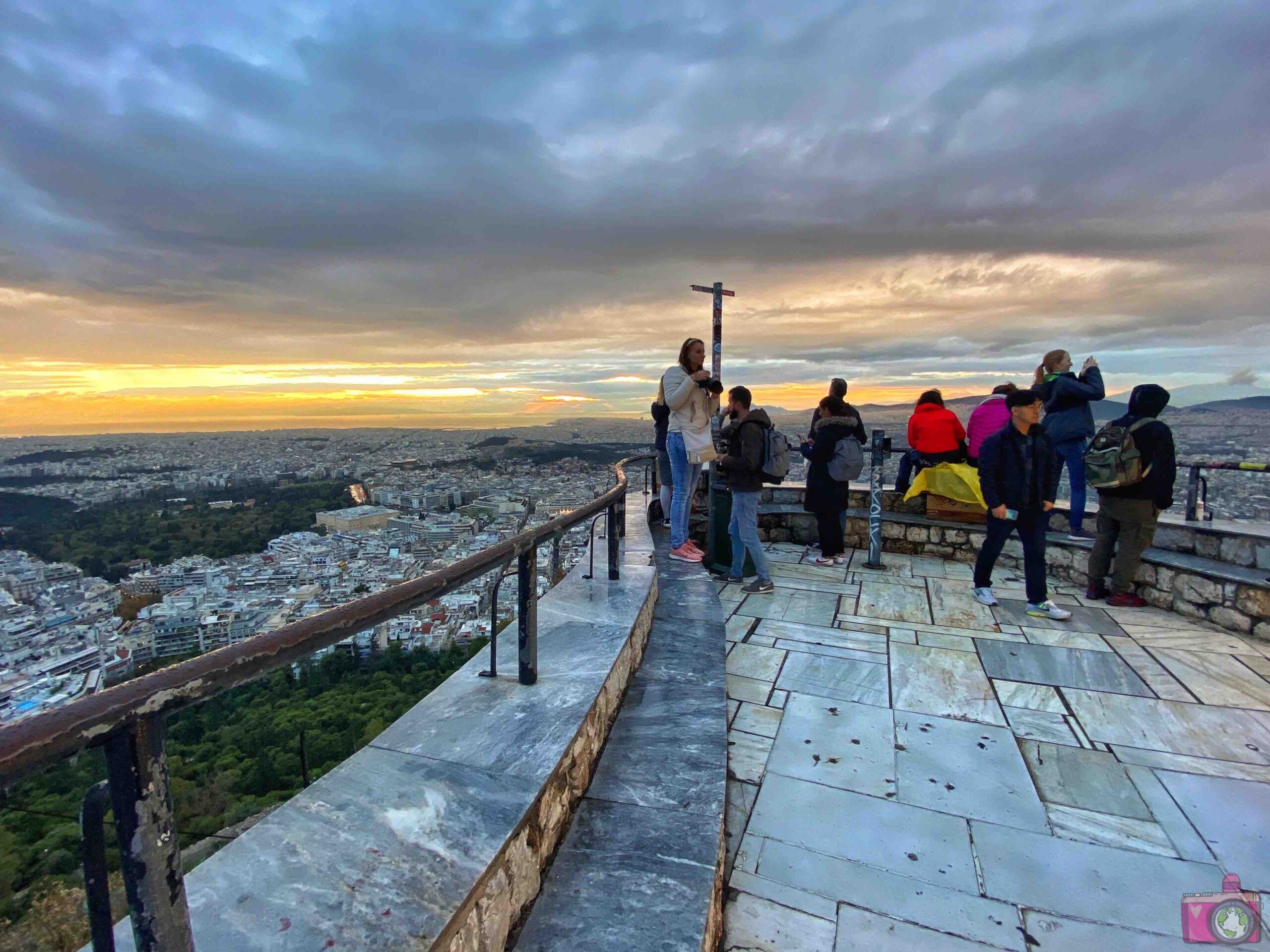 Collina del Licabetto Atene al tramonto