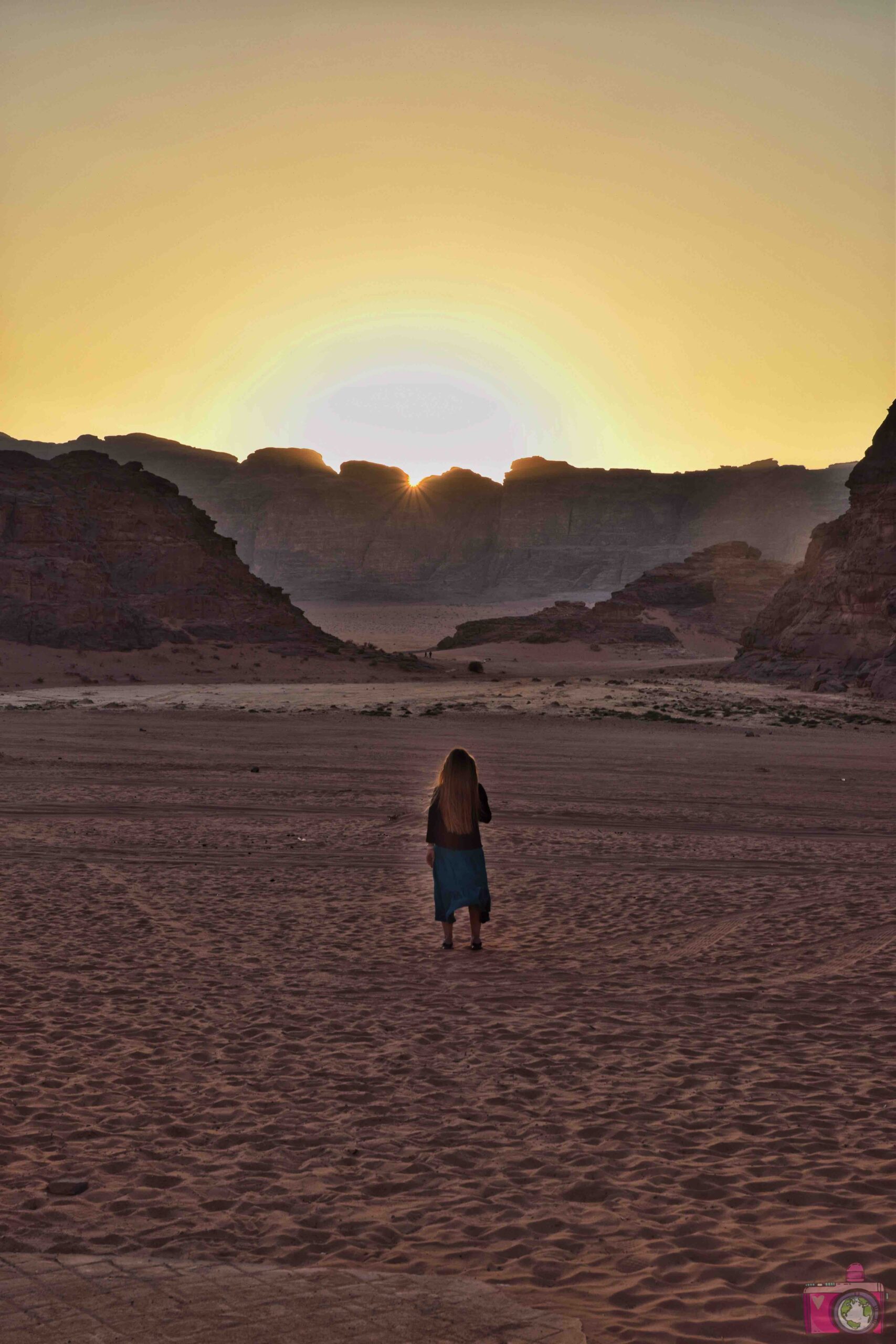 Tramonto nel deserto del Wadi Rum