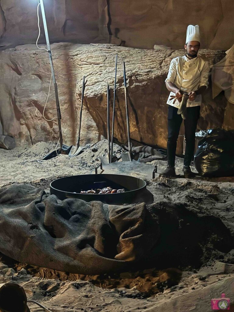 Cena zarb campo tendato Wadi Rum