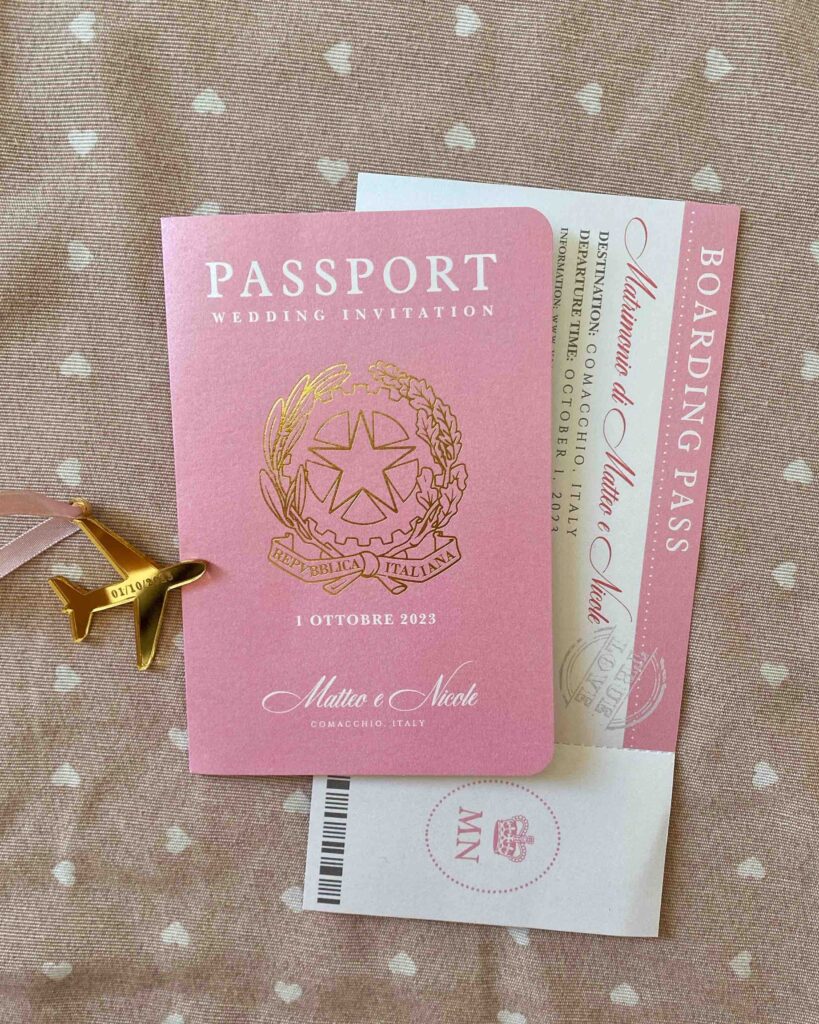 Partecipazioni passaporto a tema viaggio